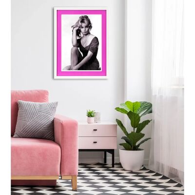 QUEENCE - Brigitte Bardot - 30x40x2 cm - Framed artwork QUEENCE - Brigitte Bardot - 30x40x2 cm - Framed artwork