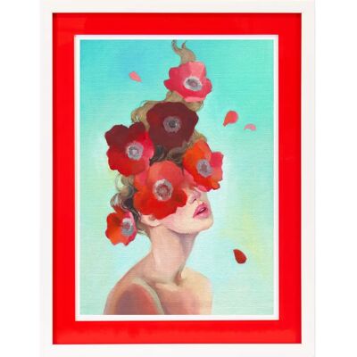 QUEENCE - Frau Blumen - Framed Art QUEENCE - Frau Blumen - Framed Art