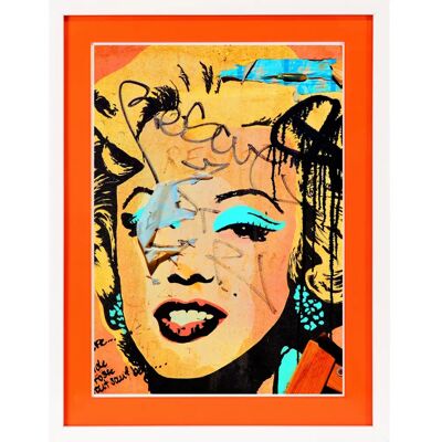 QUEENCE - Marilyn Monroe, orange - Gerahmtes Bild QUEENCE - Marilyn Monroe, orange - Gerahmtes Bild