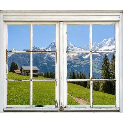 QUEENCE - Hütte in den Bergen - Natur - Wall Sticker QUEENCE - Hütte in den Bergen - Natur - Wall Sticker