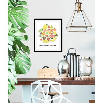 QUEENCE Estrupi Wandbild - Gerahmt, 50x70cm, Bunt QUEENCE Estrupi Wandbild - Gerahmt, 50x70cm, Bunt