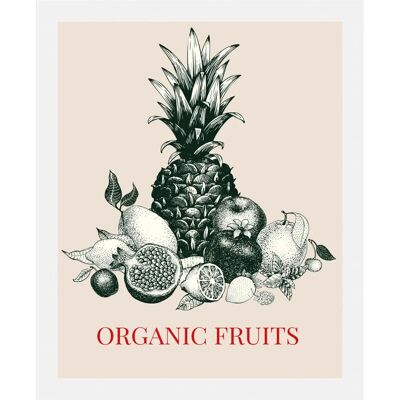 QUEENCE - Organic Fruits - Beige - 30x40 cm - Gerahmtes Bild QUEENCE - Organic Fruits - Beige - 30x40 cm - Gerahmtes Bild