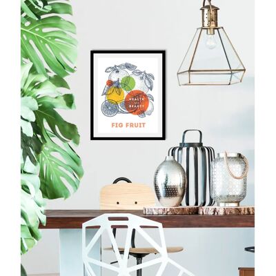 QUEENCE Fig Fruit - 40x50 cm - Hochformat - Gerahmt - Wandbild QUEENCE Fig Fruit - 40x50 cm - Hochformat - Gerahmt - Wandbild