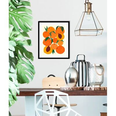 QUEENCE - Finn - orange - 40x50 cm - Gerahmtes Kunstdruck QUEENCE - Finn - orange - 40x50 cm - Gerahmtes Kunstdruck