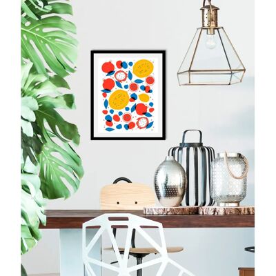 QUEENCE - Filou - 40x50 cm - Mehrfarbig - Gerahmte Wandkunst QUEENCE - Filou - 40x50 cm - Mehrfarbig - Gerahmte Wandkunst