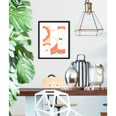 QUEENCE - Fiete - 40x50 cm - orange - Wall art print QUEENCE - Fiete - 40x50 cm - orange - Wall art print