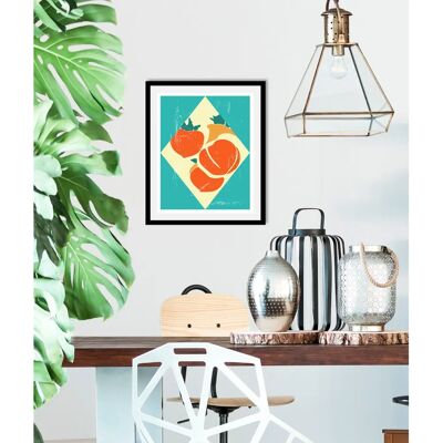 QUEENCE Fein Orange Wandbild - Rechteck, Hochformat, 50x70cm QUEENCE Fein Orange Wandbild - Rechteck, Hochformat, 50x70cm