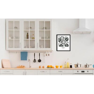 QUEENCE - Exotic Mangosteen - 40x50 cm - Schwarz - Wall Art QUEENCE - Exotic Mangosteen - 40x50 cm - Schwarz - Wall Art