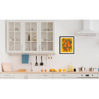 QUEENCE Fae Wandbild - 50x70cm, Orange & Grün, Gerahmt QUEENCE Fae Wandbild - 50x70cm, Orange & Grün, Gerahmt