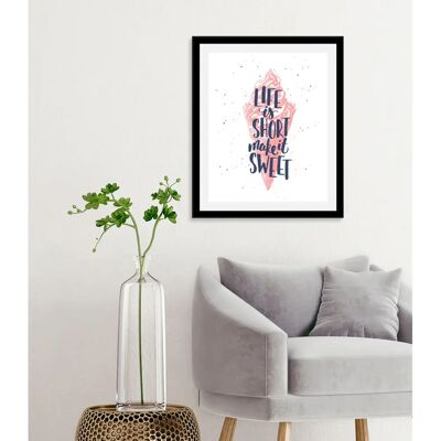 QUEENCE - Sweet - Pink - 40x50 cm - Wall art print QUEENCE - Sweet - Pink - 40x50 cm - Wall art print