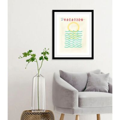 QUEENCE - Vacation - gelb/blau - 30x40 cm - Wall art print QUEENCE - Vacation - gelb/blau - 30x40 cm - Wall art print