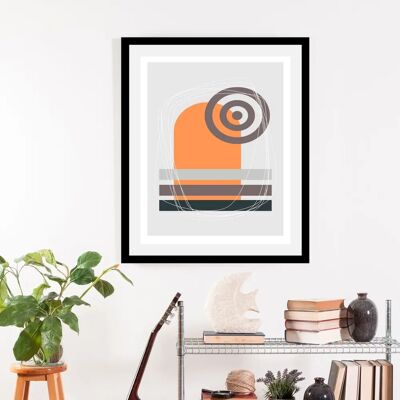 QUEENCE - Fia - 30x40 cm - orange - Gerahmte Wandkunst QUEENCE - Fia - 30x40 cm - orange - Gerahmte Wandkunst
