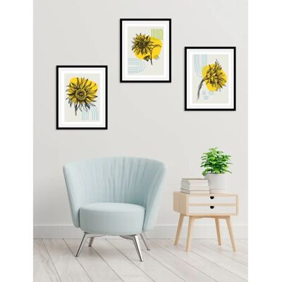 QUEENCE Sonnenblumen Wandbild - 30x40cm Hochformat Blumen Dekor QUEENCE Sonnenblumen Wandbild - 30x40cm Hochformat Blumen Dekor