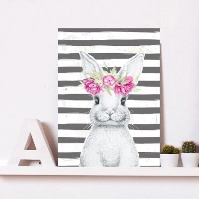 QUEENCE - Gada - Grau - 30x45 - Metal wall art QUEENCE - Gada - Grau - 30x45 - Metal wall art