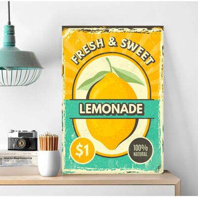 QUEENCE - Lemonade - 30x45 cm - grün - Metall-Wandkunst QUEENCE - Lemonade - 30x45 cm - grün - Metall-Wandkunst