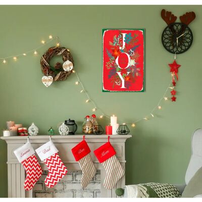 QUEENCE - JOY - Rot - 30x45 cm - Metal wall art QUEENCE - JOY - Rot - 30x45 cm - Metal wall art