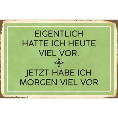 QUEENCE - Viel vor - 30x20 - Schwarz - Metal wall art QUEENCE - Viel vor - 30x20 - Schwarz - Metal wall art