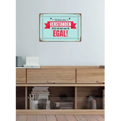 QUEENCE - Egal - 30x20 cm - pink - Metal wall art QUEENCE - Egal - 30x20 cm - pink - Metal wall art