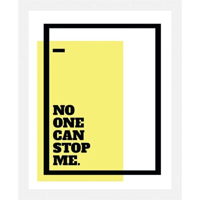 QUEENCE - No one can stop me - Weiß - 30x40 cm - Gerahmtes Bild QUEENCE - No one can stop me - Weiß - 30x40 cm - Gerahmtes Bild
