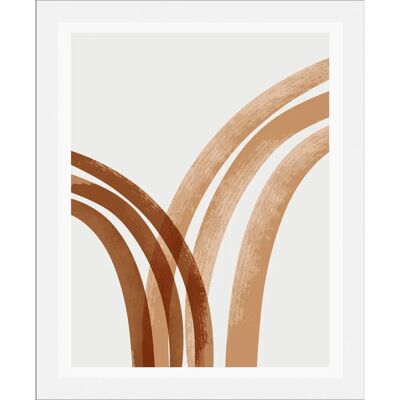 QUEENCE Lines Wandbild - Hochformat, 50x70 cm, Braun - Wandbild QUEENCE Lines Wandbild - Hochformat, 50x70 cm, Braun - Wandbild