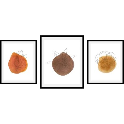 QUEENCE Set Hazel Wandbild - Blumen, 30x40cm, Gerahmt QUEENCE Set Hazel Wandbild - Blumen, 30x40cm, Gerahmt