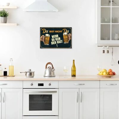 QUEENCE - Bier Spruch Stahlschild - 20x30x0.2 cm QUEENCE - Bier Spruch Stahlschild - 20x30x0.2 cm