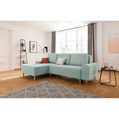INOSIGN Samu L-Form Sofa - Grün, Microfaser, Modern INOSIGN Samu L-Form Sofa - Grün, Microfaser, Modern