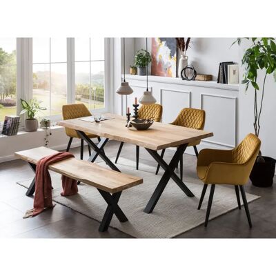 HOME AFFAIRE Tristano - Beiger Rechteckiger Esstisch HOME AFFAIRE Tristano - Beiger Rechteckiger Esstisch