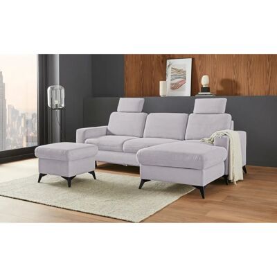 Places of Style Lolland Stauraumhocker - Modern, Microfaser, Silber Places of Style Lolland Stauraumhocker - Modern, Microfaser, Silber