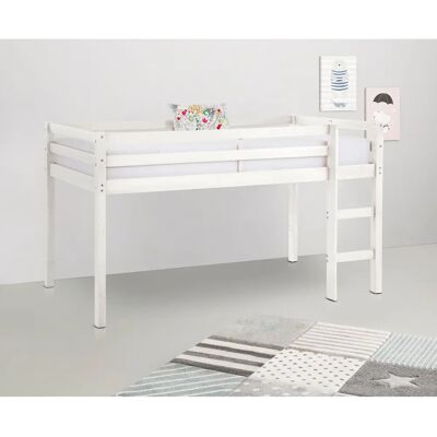Lüttenhütt Alpi Hochbett - Kinder Weiß 90x200cm Lüttenhütt Alpi Hochbett - Kinder Weiß 90x200cm