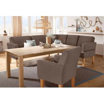 HOME AFFAIRE Fehmarn Eckbank - Microfaser, Braun, 255cm HOME AFFAIRE Fehmarn Eckbank - Microfaser, Braun, 255cm