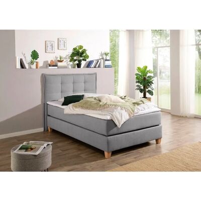 HOME AFFAIRE Boxspringbett - 120x200cm, grau - Komplettbetten mit Topper HOME AFFAIRE Boxspringbett - 120x200cm, grau - Komplettbetten mit Topper