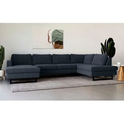 Wohnlandschaft PLACES OF STYLE Pinto, 350 cm, U-Form, XXL, mit Ottomanen, blau Wohnlandschaft PLACES OF STYLE Pinto, 350 cm, U-Form, XXL, mit Ottomanen, blau
