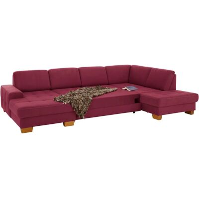 Home affaire Puccini U-Form Sofa - Microfaser, Bordeaux, Ottomane rechts Home affaire Puccini U-Form Sofa - Microfaser, Bordeaux, Ottomane rechts