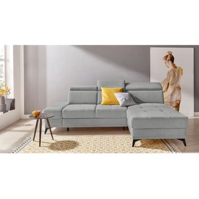 INOSIGN Cardiz L-Form Sofa - Recamiere, Mikrofaser, Grau INOSIGN Cardiz L-Form Sofa - Recamiere, Mikrofaser, Grau