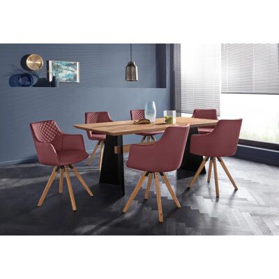 HOME AFFAIRE LISABON Armlehnstuhl mit Leder - Stuhl HOME AFFAIRE LISABON Armlehnstuhl mit Leder - Stuhl
