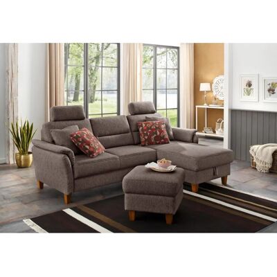 Home Affaire Palmera L-Form Sofa - Microfaser, Braun, 244cm Home Affaire Palmera L-Form Sofa - Microfaser, Braun, 244cm