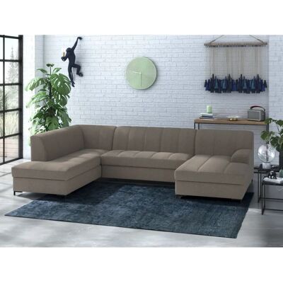 INOSIGN Balme U-Form Sofa - stein, rechts Recamiere, 5 Sitze INOSIGN Balme U-Form Sofa - stein, rechts Recamiere, 5 Sitze