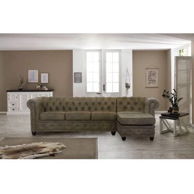 Home Affaire Rysum L-Form Sofa - Chesterfield, Microfaser Lederoptik Home Affaire Rysum L-Form Sofa - Chesterfield, Microfaser Lederoptik