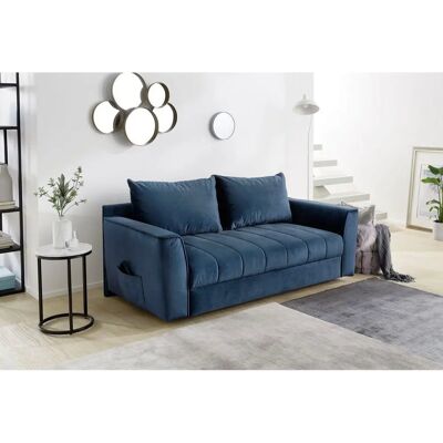 JOCKENHÖFER GRUPPE Rick Dunkelblau Samtoptik Schlafsofa - Sofa mit Gästebett JOCKENHÖFER GRUPPE Rick Dunkelblau Samtoptik Schlafsofa - Sofa mit Gästebett