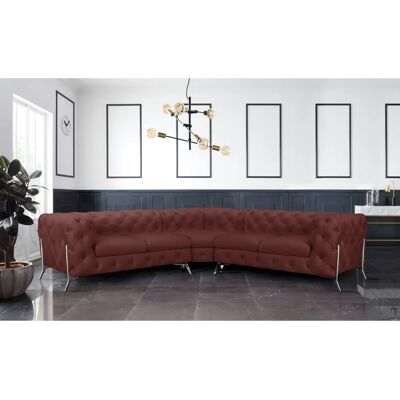 Leonique Home Couture Rosa Samtvelours L-Form Sofa - Sofas Leonique Home Couture Rosa Samtvelours L-Form Sofa - Sofas