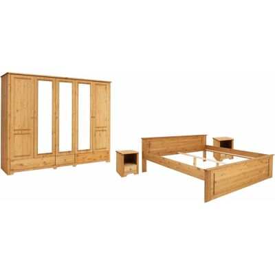 HOME AFFAIRE Hugo Schlafzimmer-Set - FSC Kiefernholz - 180x200cm HOME AFFAIRE Hugo Schlafzimmer-Set - FSC Kiefernholz - 180x200cm