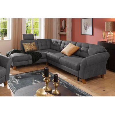 HOME AFFAIRE Trondheim L-Form Sofa - Microfaser, Linke Ottomane, Stauraum HOME AFFAIRE Trondheim L-Form Sofa - Microfaser, Linke Ottomane, Stauraum
