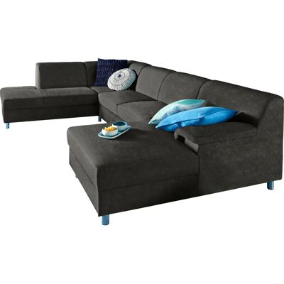 INOSIGN U-Form Couch - Mikrofaser, Schwarz - Wohnzimmermöbel INOSIGN U-Form Couch - Mikrofaser, Schwarz - Wohnzimmermöbel