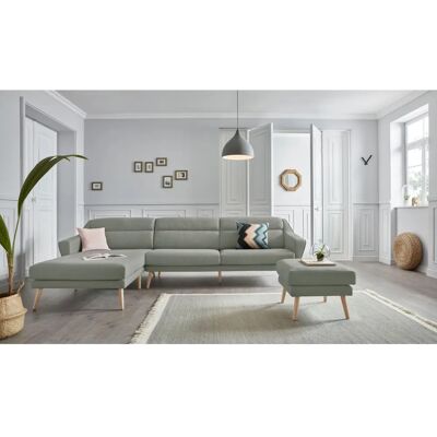 Andas Bille L-Form Sofa - Mikrofaser in Samtoptik - Skandinavischer Stil Andas Bille L-Form Sofa - Mikrofaser in Samtoptik - Skandinavischer Stil
