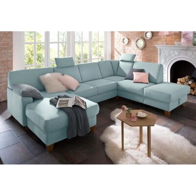 Home Affaire Belfort U-Form Sofa - Microfaser Vintage-Optik - Blau Home Affaire Belfort U-Form Sofa - Microfaser Vintage-Optik - Blau