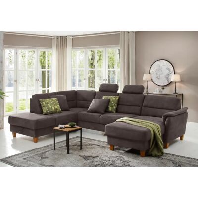 Home Affaire Palmera U-Form Couch - Mikrofaser, Braun Home Affaire Palmera U-Form Couch - Mikrofaser, Braun