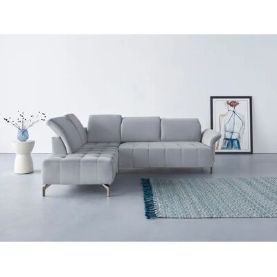 INOSIGN Frisch L-Form Velvet Sofa - L-förmig, verstellbare Armlehne & Kopfstütze INOSIGN Frisch L-Form Velvet Sofa - L-förmig, verstellbare Armlehne & Kopfstütze