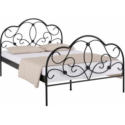 Home affaire Romantisches Metallbett - 180x200cm - Schwarz - Bett Home affaire Romantisches Metallbett - 180x200cm - Schwarz - Bett