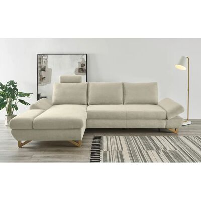 INOSIGN City/Giron Beiges Schlafsofa mit Stauraum & Recamiere INOSIGN City/Giron Beiges Schlafsofa mit Stauraum & Recamiere